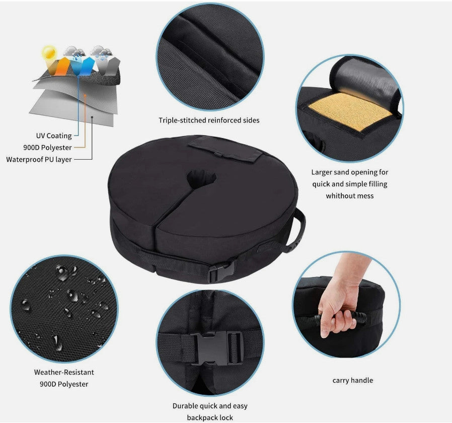 For Outdoor Hanging Cantilever Heavy Parasol Base Stand Weights Umbrella Sandbag