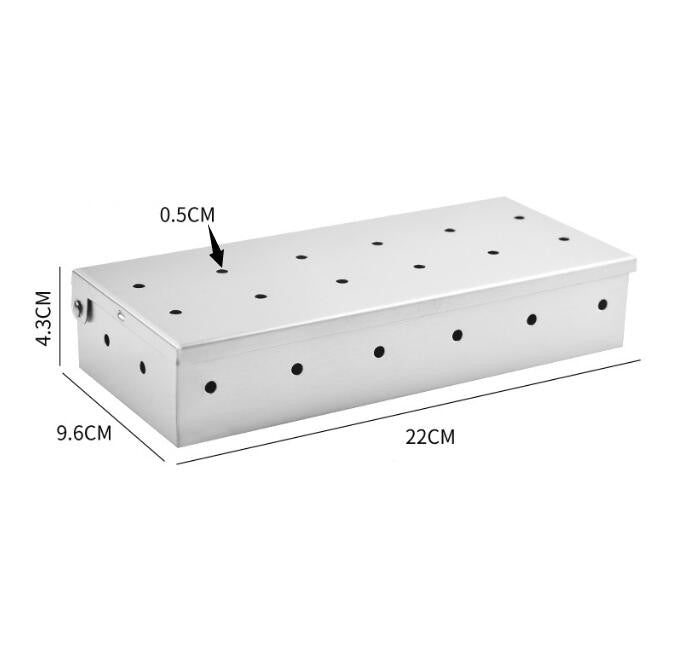 BBQ Stainless Steel Wood Chip Smoke Box For Gas Charcoal Grills Smoking Tool