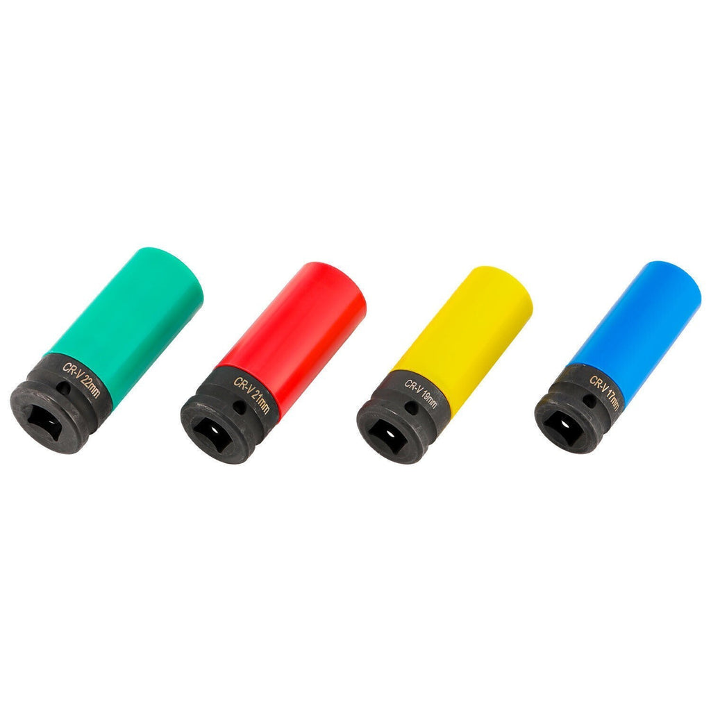 Alloy Wheel Nut Socket Impact Socket Set Metric Socket 1/2" Drive 17/19/21/22MM