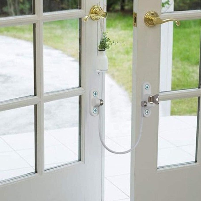 2x Window Restrictor Safety Cable Lock Wire kids Child Security locks Tools
