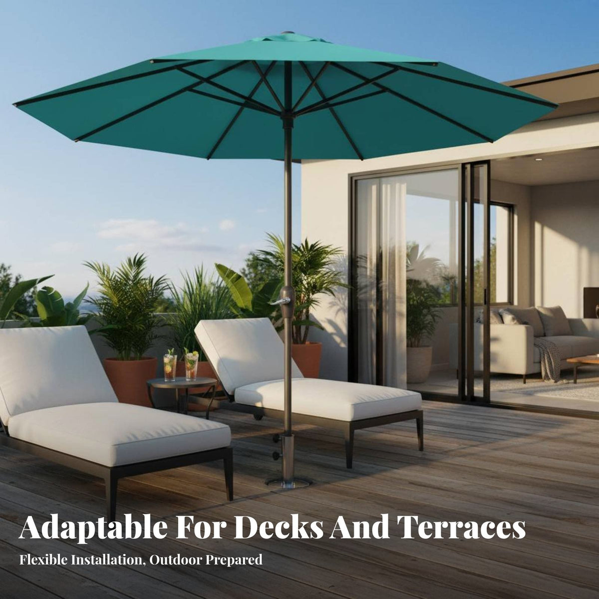 Umbrella Base Stand Tube Replacement Parasol Steel for Docks Balcony Outside
