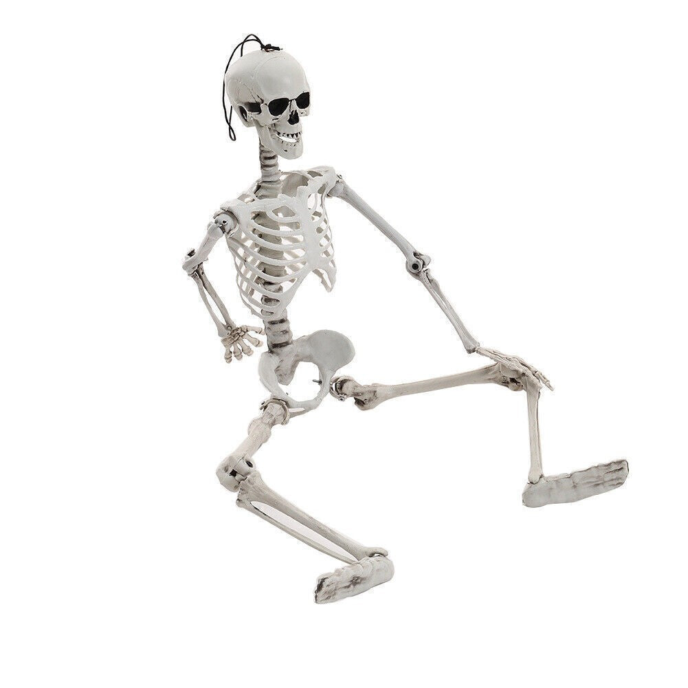 90cm Poseable Full Life Size Human Skeleton Prop Halloween Party Decoration