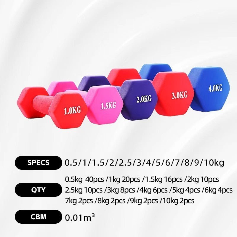 Pair 1kg 2kg 3kg Dumbbell Fitness Hand Weights Set for Women Home Gym Workout UK