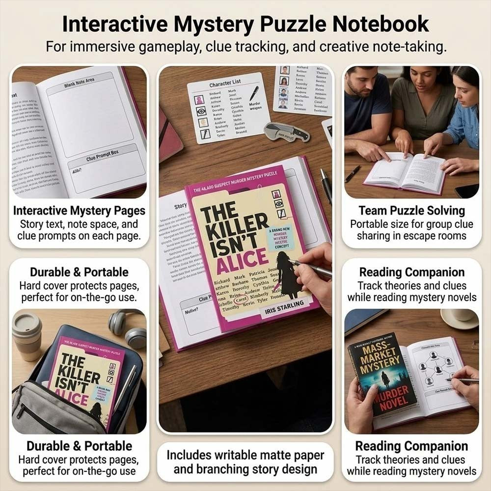 NEW The Killer Isn't Alice: the 46,600 Suspects 18 Clues Murder Mystery Puzzle*