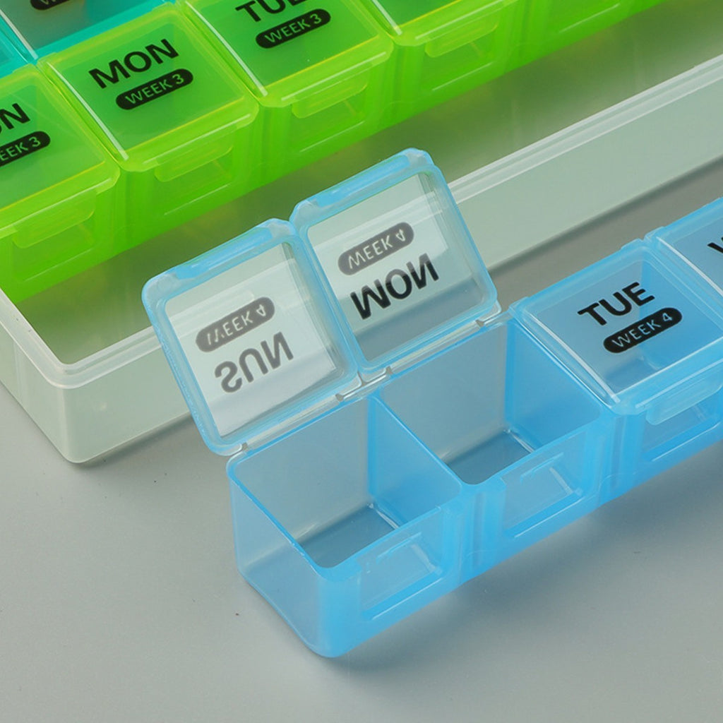 28 Day Pill Organiser Monthly Pill Box Large Organizer By Week Pillbox Portable