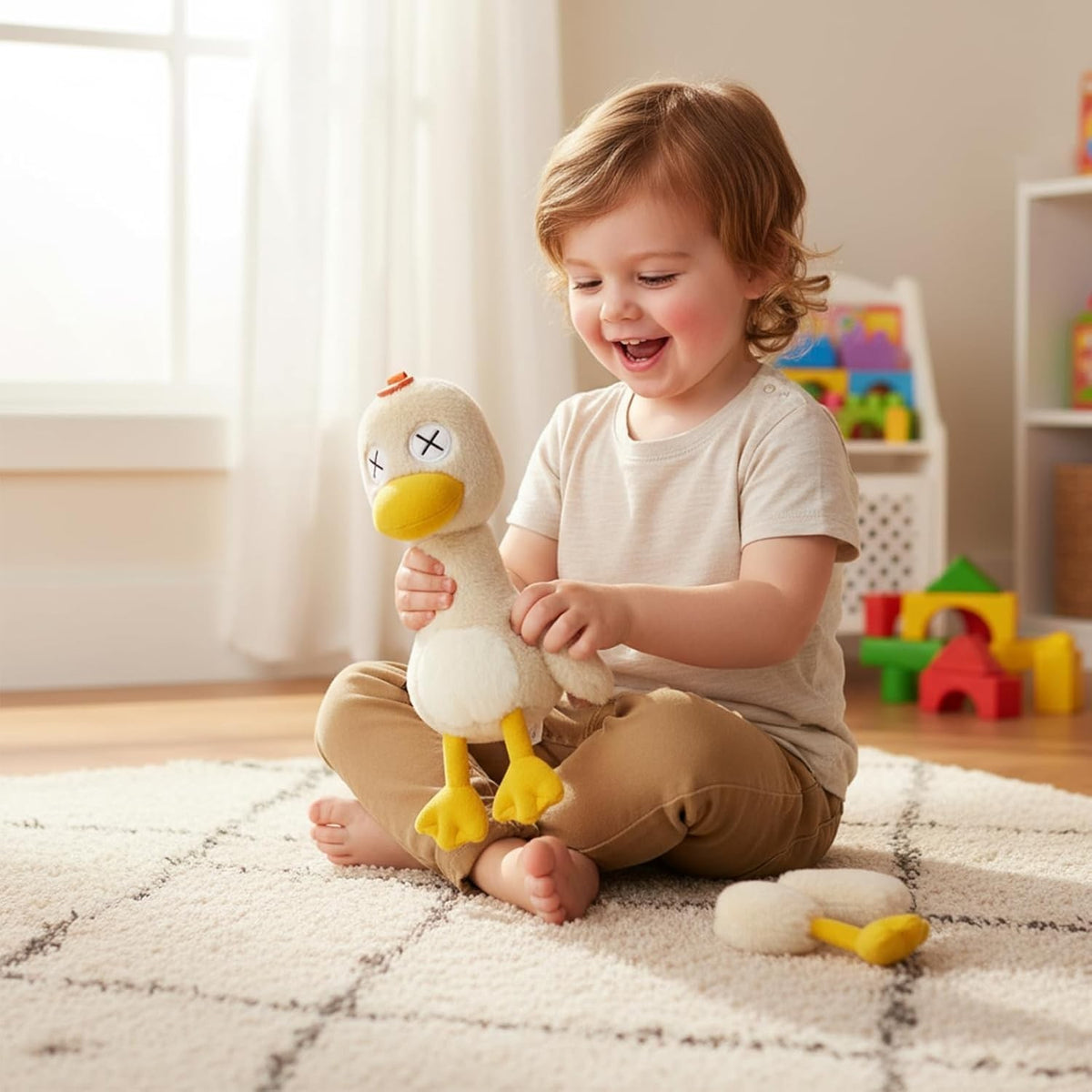 MAGNETIC SPLIT DUCK Plush Toy,Detachable & Poseable Funny Duck Stuffed Animal
