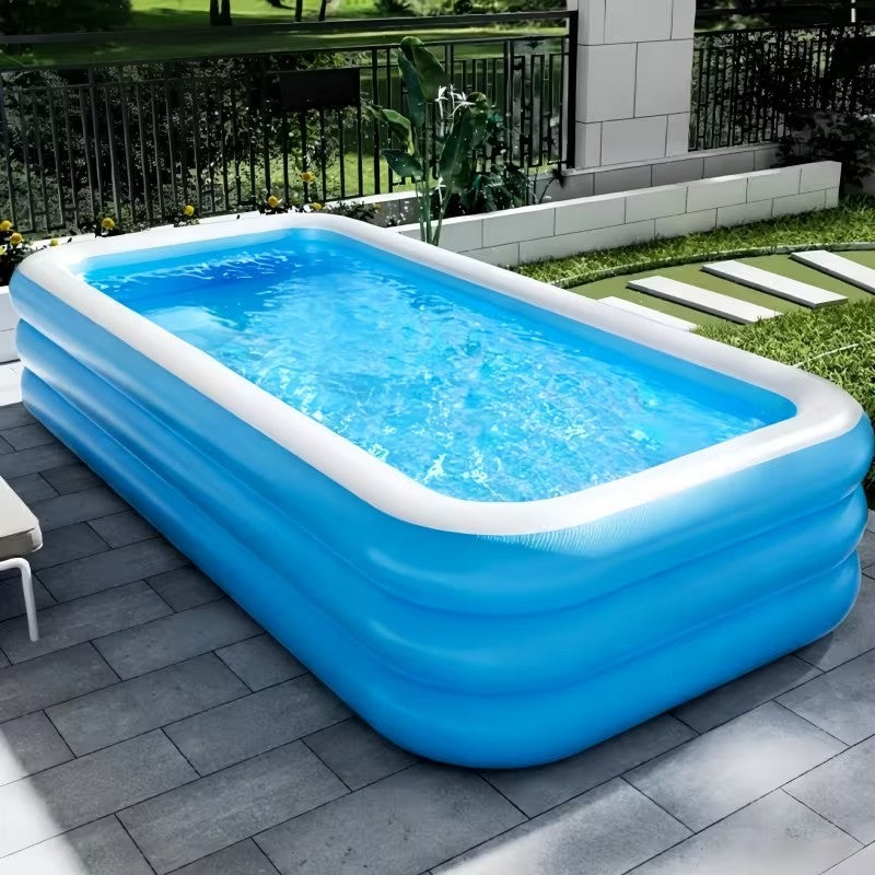 Garden Outdoor 1.5-2M Family Inflatable Paddling Pool Summer Kids Swimming Pool