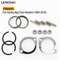 For Harley Big Twin Exhaust Flange Install Kit Pair Flanges Gaskets Washers Nuts