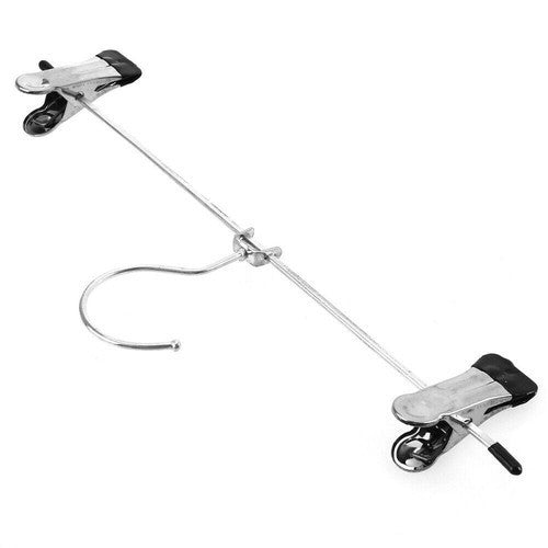 20-Strong Metal Clips Hangers Chrome Clothes Coat Trouser Skirt Non-slip Rack