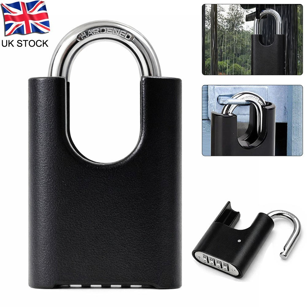 Large Heavy Duty Combination Padlock Outdoor, [Anti-Cutting] [Waterproof]