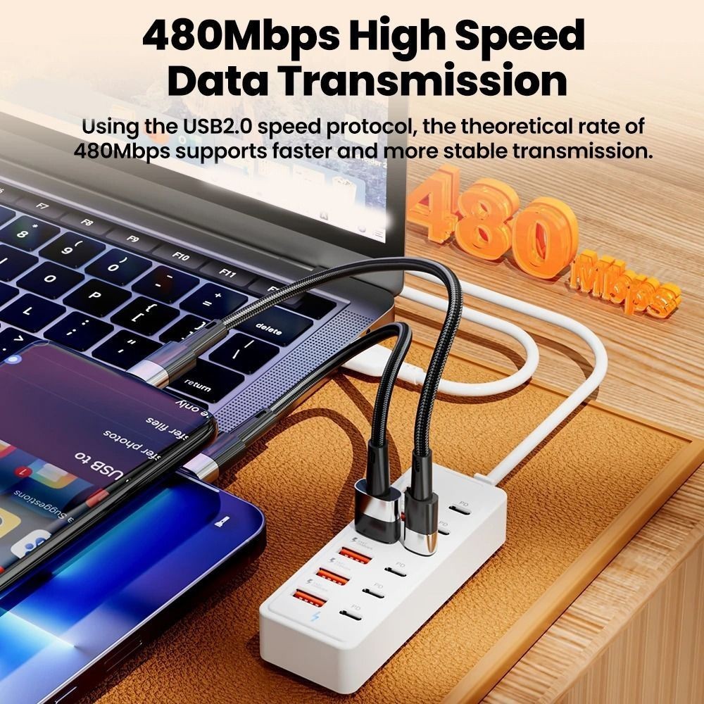 12 in 1 USB Charger Fast Charging Adapter Socket Portable USB Hub  Office