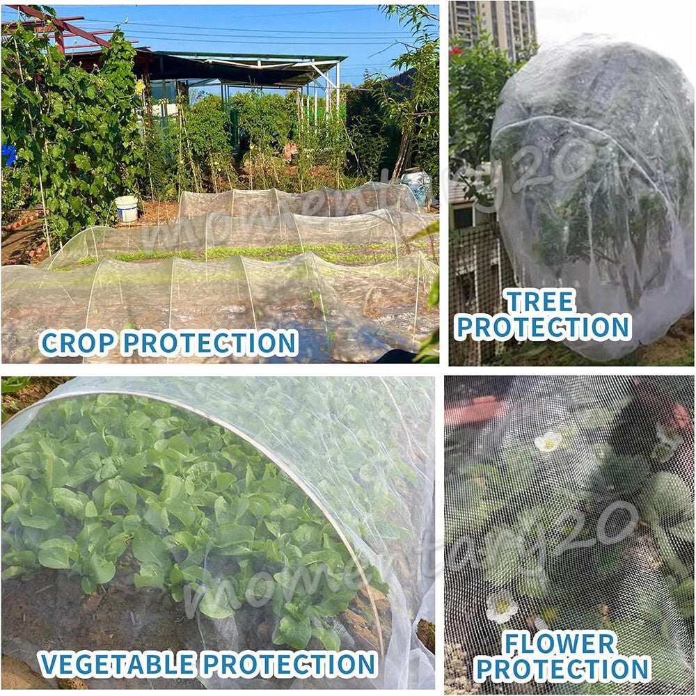 White Garden Protect Netting For Vegetable Crop Plant Fine Mesh Birds Insect Net