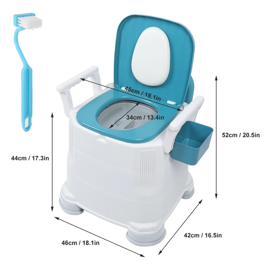 Mobile Odorless Adult Bedside Commode Detachable Armrests For Elderly Use