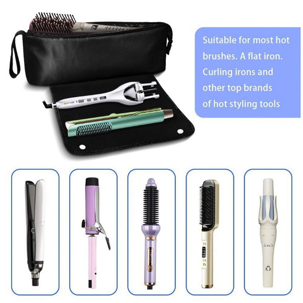 Hair Tools Travel Bag – Heatproof Mat for Straighteners & Flat Iron Storage