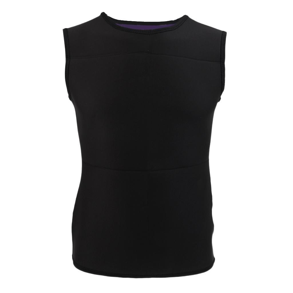 Mens Stretch Neoprene Sleeveless Surf Dive Swimming Rash Vest Guard Warm Wetsuit