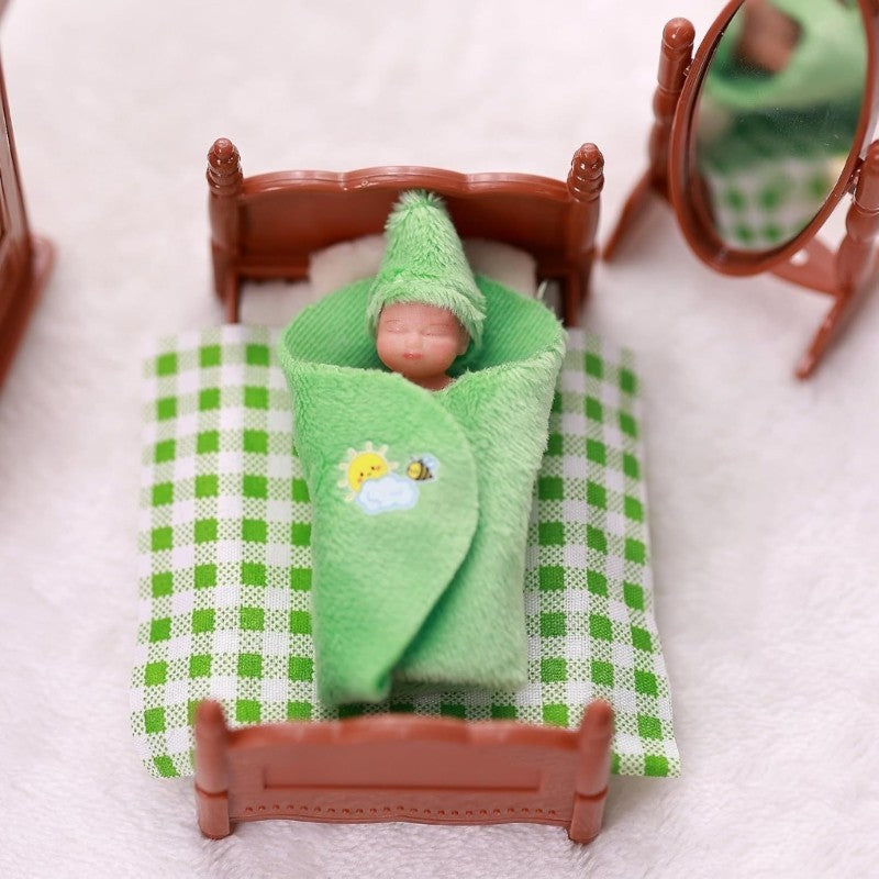Miniature Silicone Baby Doll 3Inch Reborns for Kids Interactive Roleplaying Game