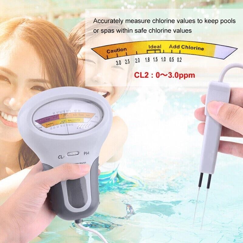 Swimming Pool Chlorine PH/CL2 Water Quality Tester Digital Monitor Spa Hot Tub