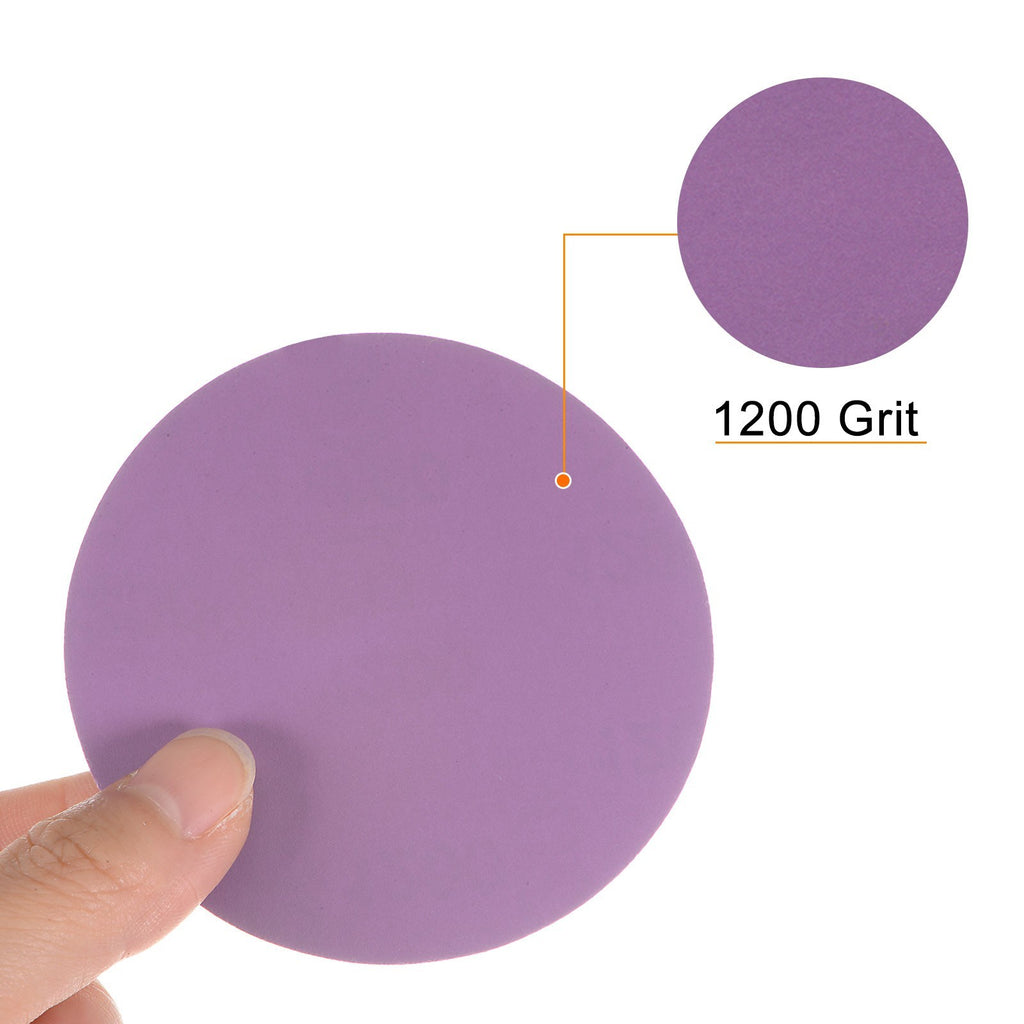 50pcs 1200 Grit Purple Sanding Discs 3 Inch Hook and Loop Circular Sandpapers