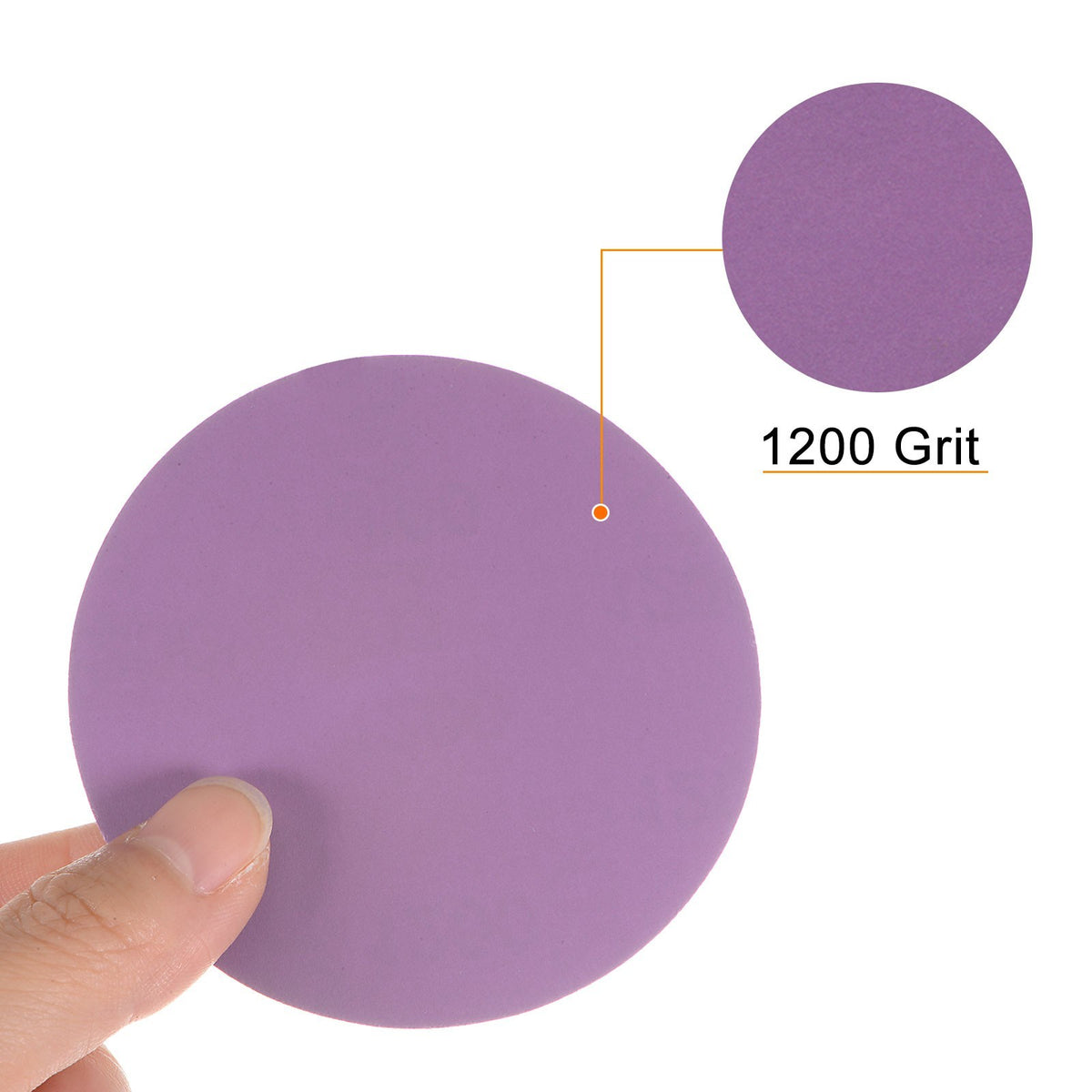 50pcs 1200 Grit Purple Sanding Discs 3 Inch Hook and Loop Circular Sandpapers