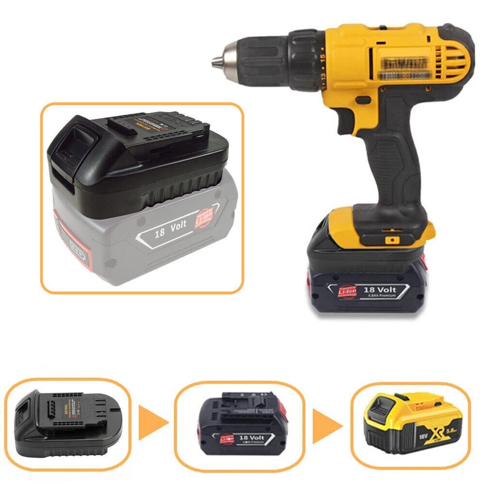 Battery Adapter For Bosch 18V To for DEWALT 18V/20V Li-ion Cordless Power Tools