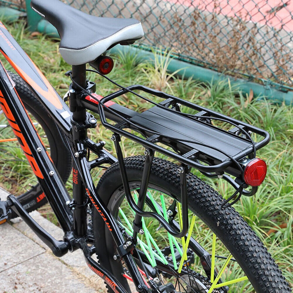 50KG Max Steel Rear Bicycle Pannier Rack Carrier Bag Luggage Cycle Mountain Bike