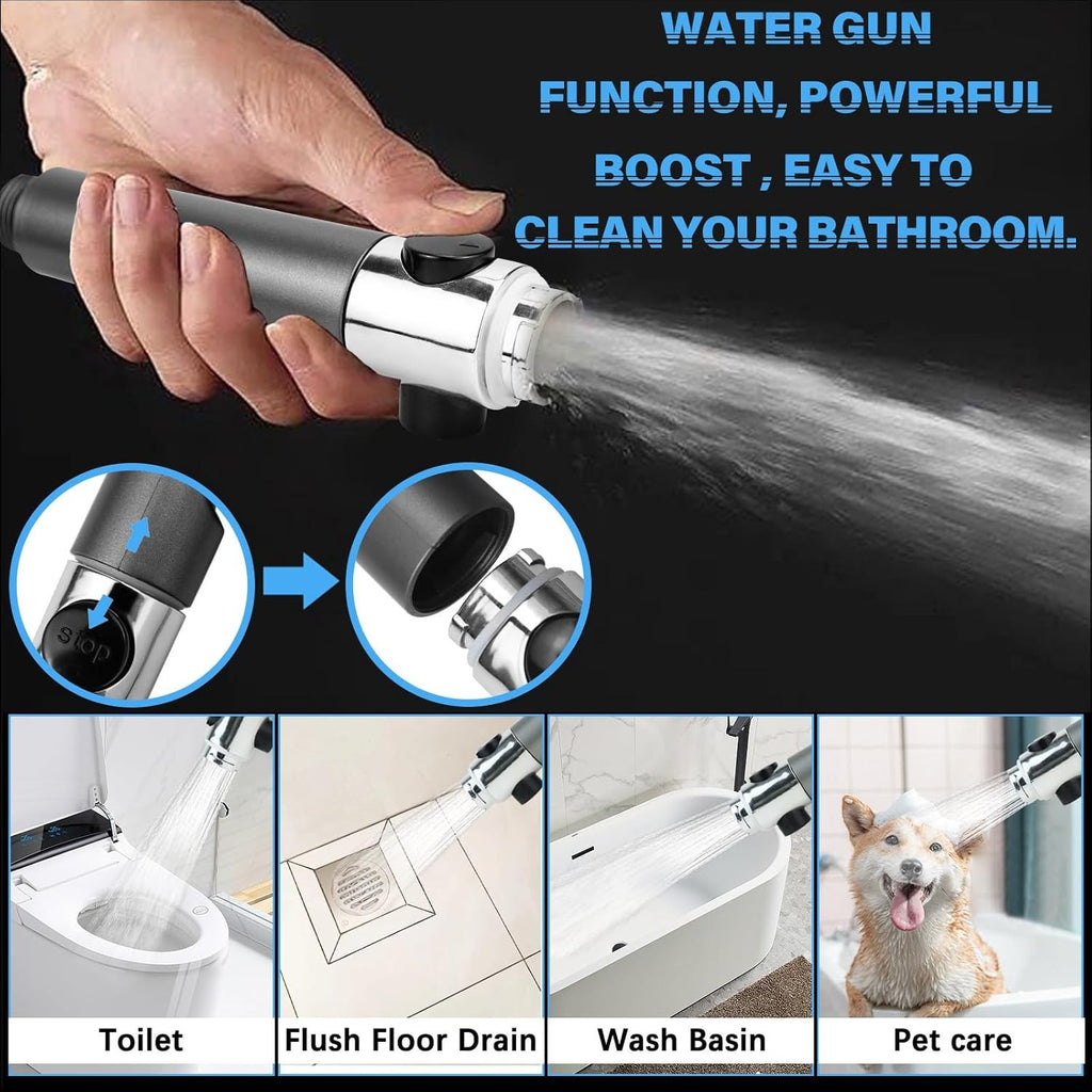 3 Modes Shower Head with Filter High Pressure Water Saving Massage Scalp