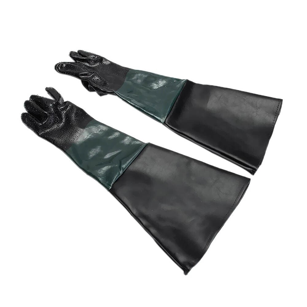 24'' Rubber Sandblasting Working Gloves For Sandblaster Cabinet Sand Blasting