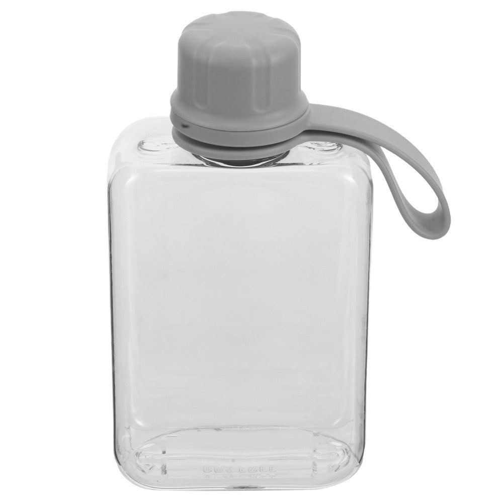 Flat Water Bottle Travel Flask Portable 240ml Square Small Bottles Leakproof