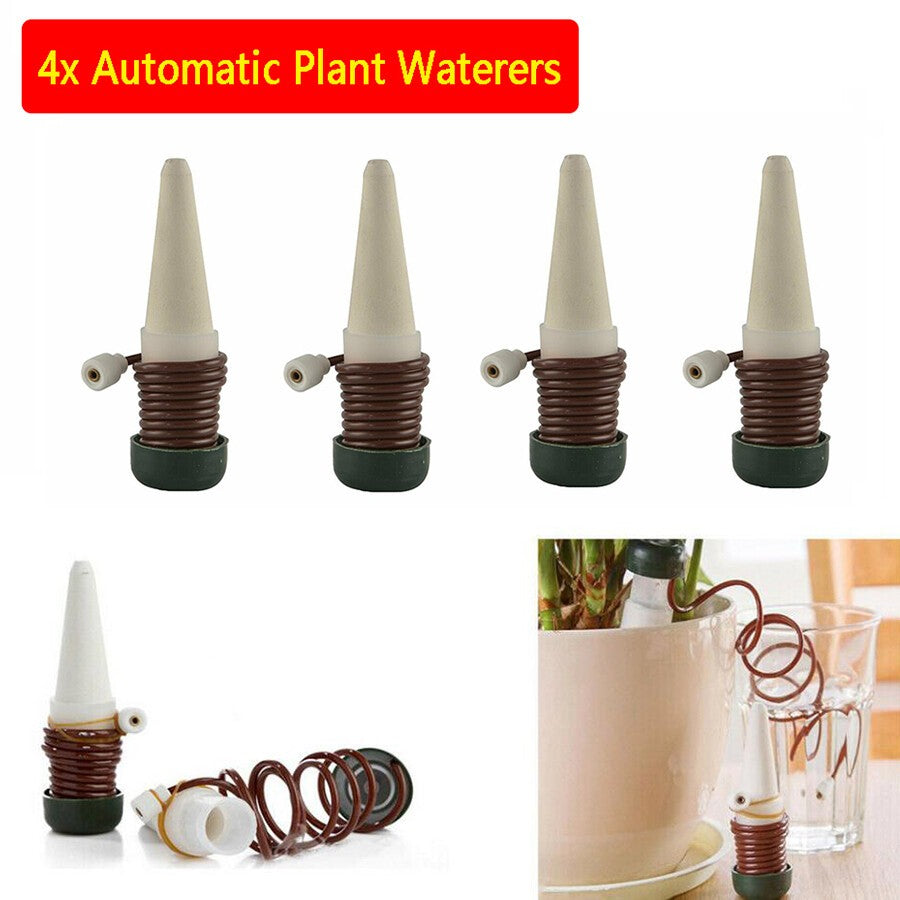 4St Automatic Drip Watering System Cone/Spike Indoor Plant/Bonsai/Houseplant
