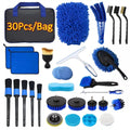 30PCS Automotive Cleaning Brush Set Soft Bristles Car Interior Wheel Wash Tools