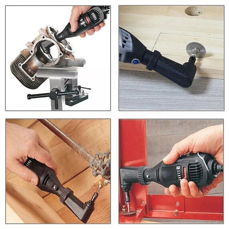 Electric Grinder Kit 90 Right Angle Converter Attachment For Dremel Rotary Tool