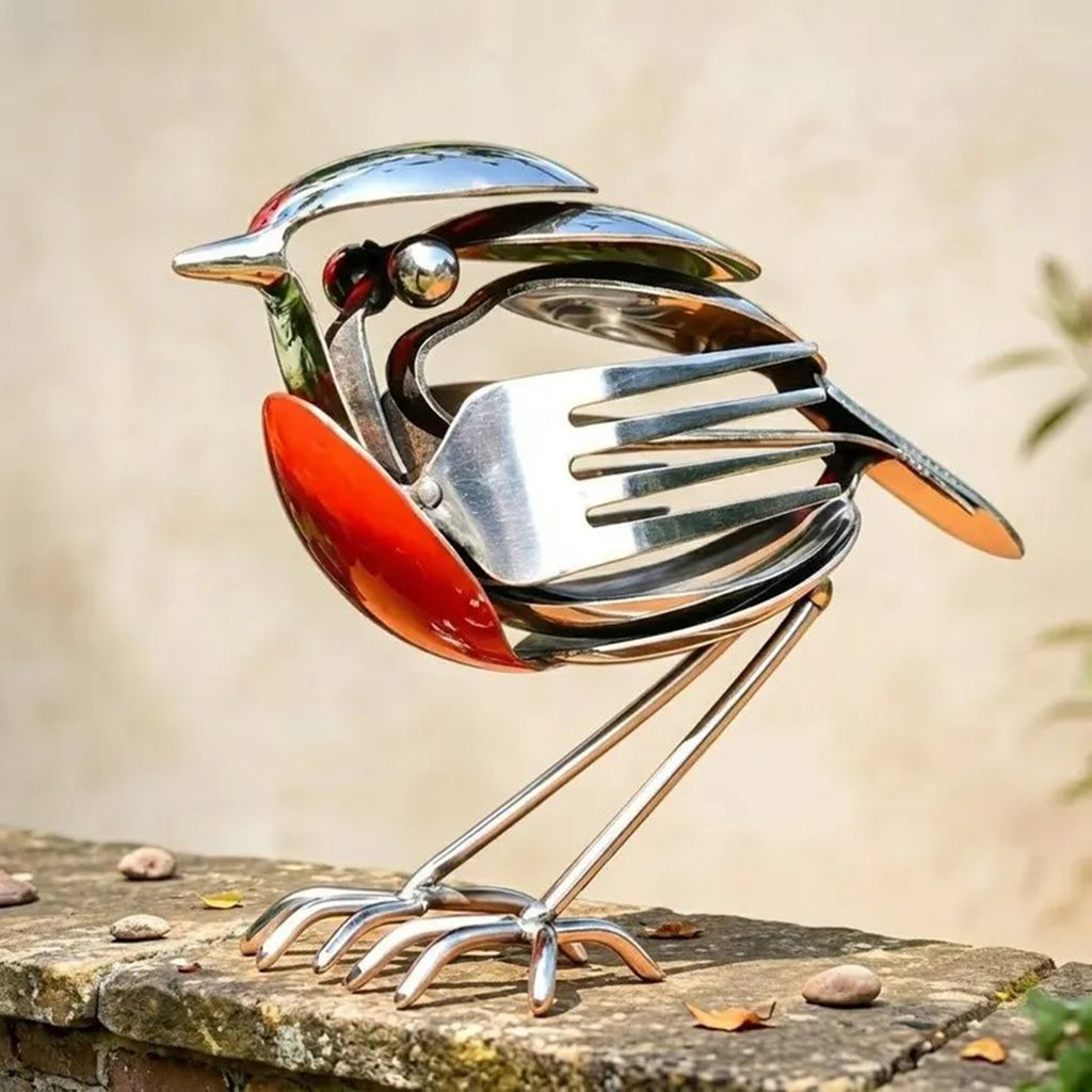 Sheremart Hopewings Bird, Robin Scrap Metal Art Sculpture, Metal Art Sculpture