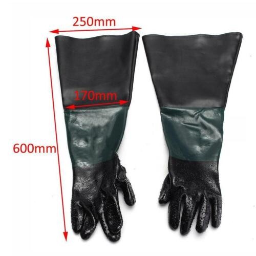 1Pair Long Sleeve Blast Gloves Sand Blasting Cabinet SandBlasting Shot Protector