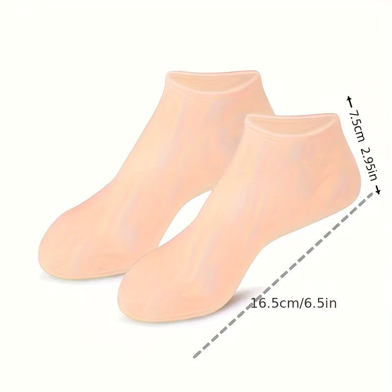 Silicone Gel Socks Moisturizing Dry Cracked Feet Foot Care 2 Pack