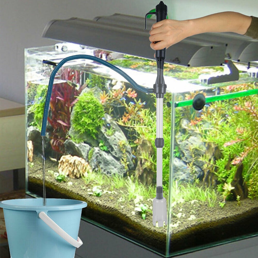 Electric Aquarium Siphon Vacuum Cleaner Fish Tank Gravel Cleaning Filter