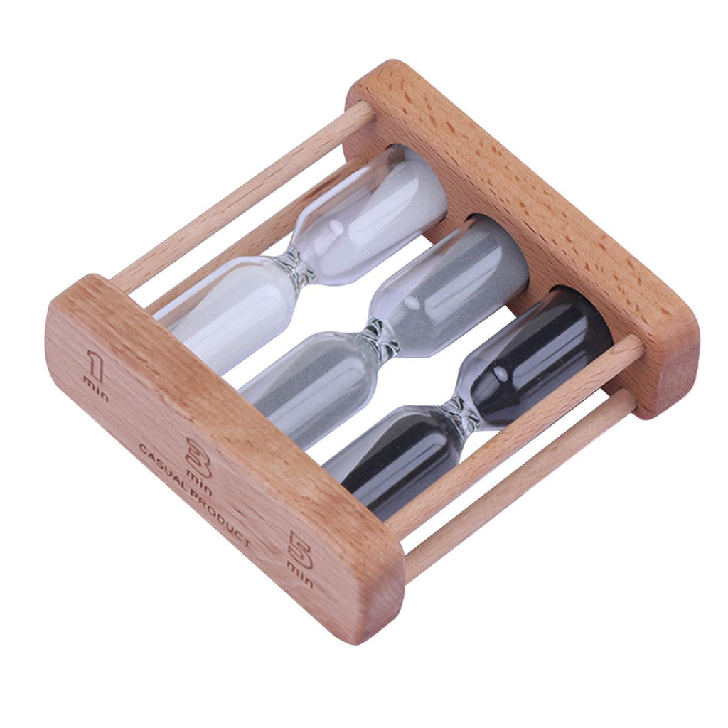 Wooden Sand Timer 1/3/5 Minutes Mini Sand Timer Visual Sand Clock Timer