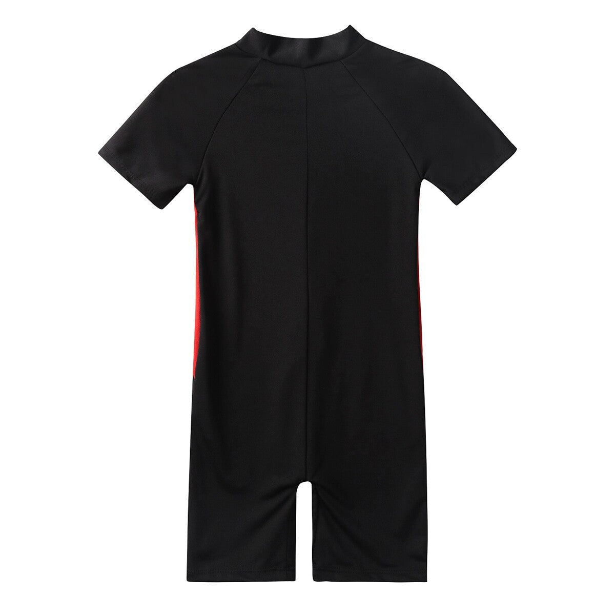 Boys&Girls Short Sleeves Zippered Swimming Costume Swimsuit Rash Guard