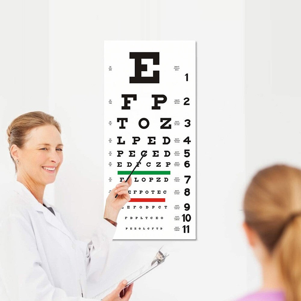 1x Snellen Eye Chart Eye Charts 20 Feet Low Vision Eye Test Charts for Eye Exams