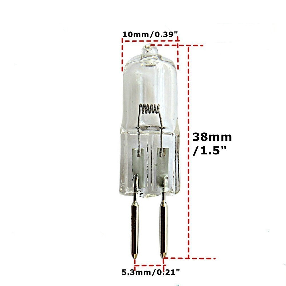 10Pcs G5.3 Base Halogen Bulb 24V 20W 35W 50W Lathe Machine Work Light Lamp