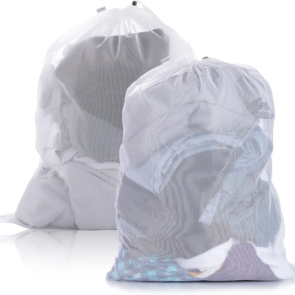 Large Mesh Laundry Wash Bags For Washing Machine Delicates Net Carry Washable UK