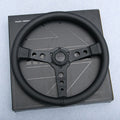 For MOMO Prototipo P5 Black Edition 350mm Steering Wheel Genuine Leather UK