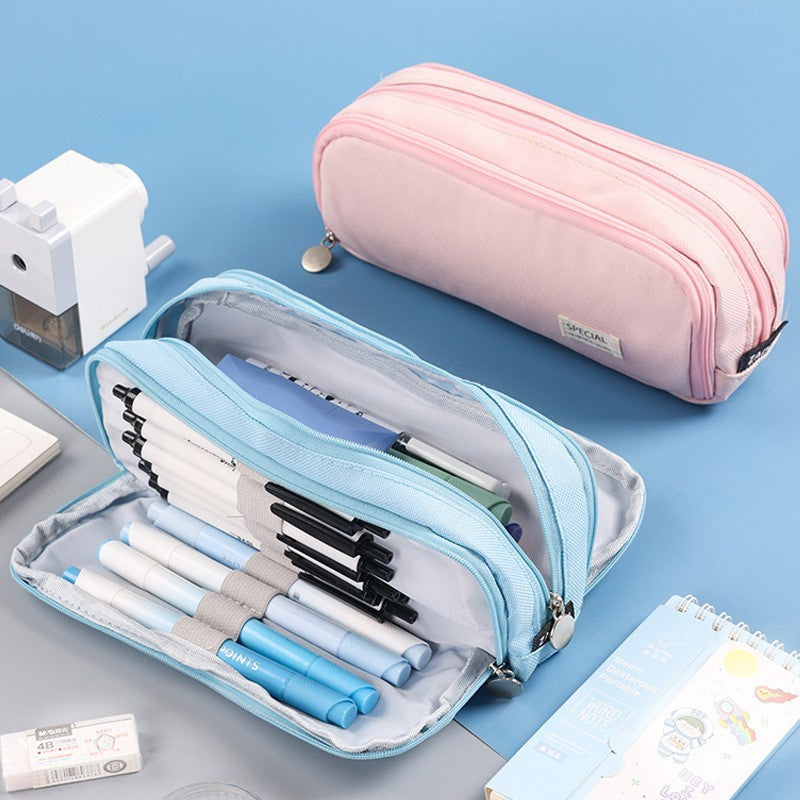 Pencil Case for Girls Boys Large Pencil Cases Big Capacity with 3 Compartments