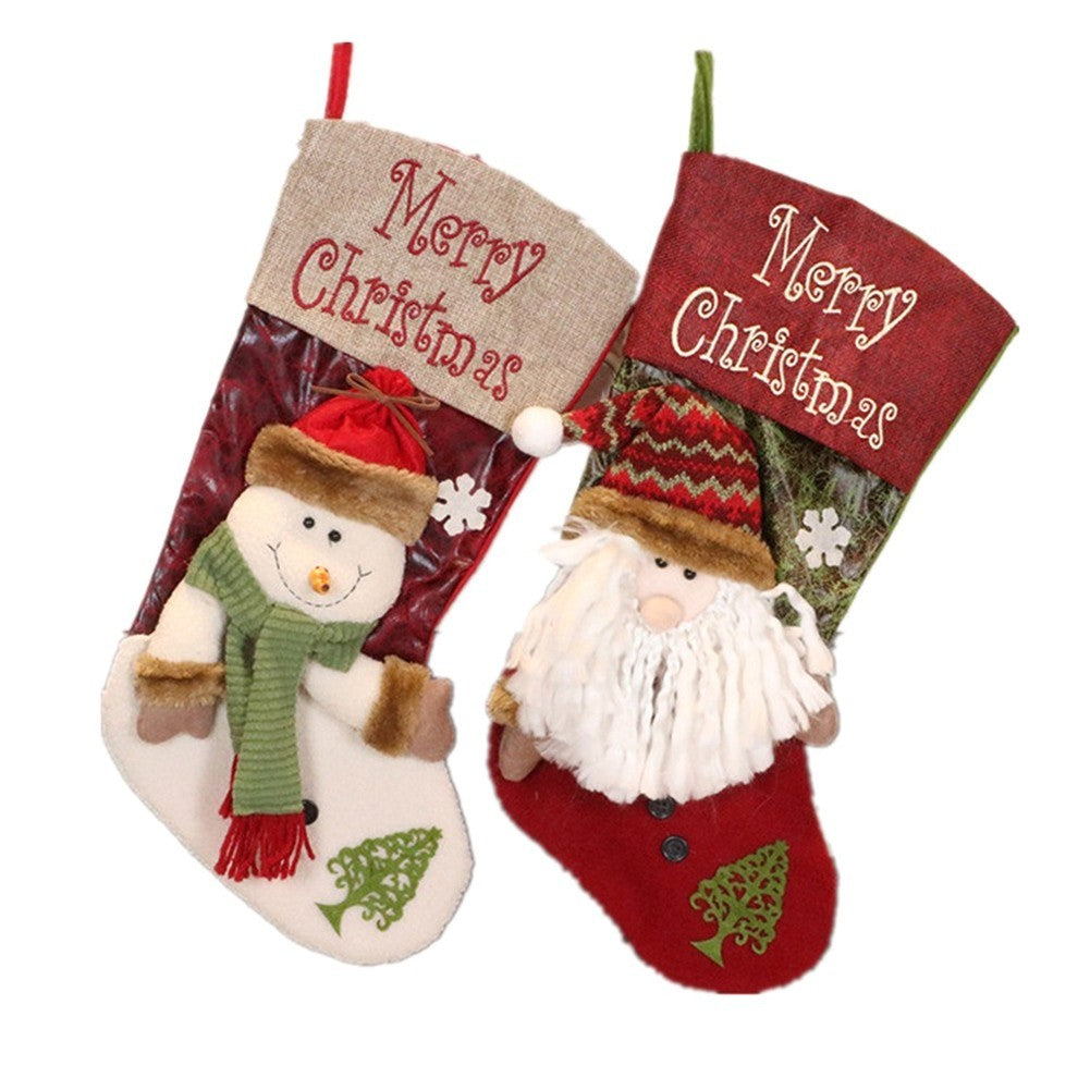 Christmas Stocking Set of 2, Xmas Stockings for Tree Decoration,4343