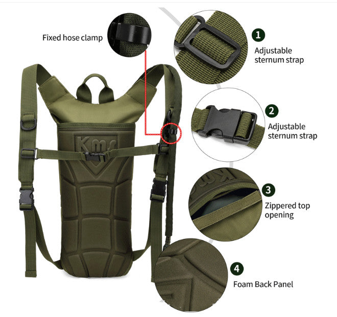 3L Hydration Backpack Pack + Water Bag Bladder Running Cycling Hiking Travel