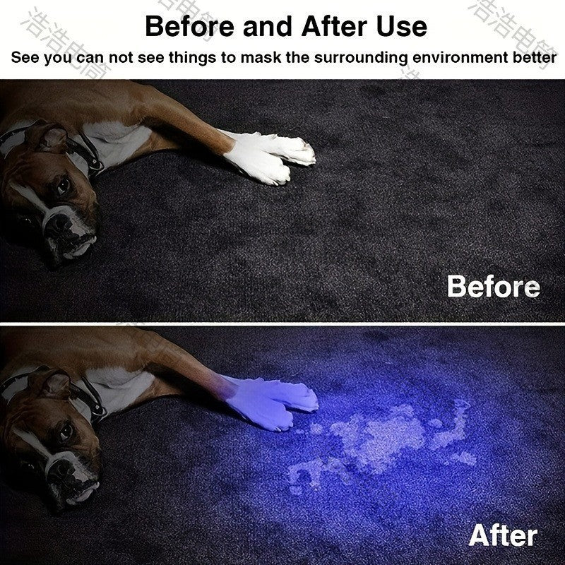 USB Rechargeable 395 LED UV Torch Flashlight Ultra Violet Blacklight Zoom Light