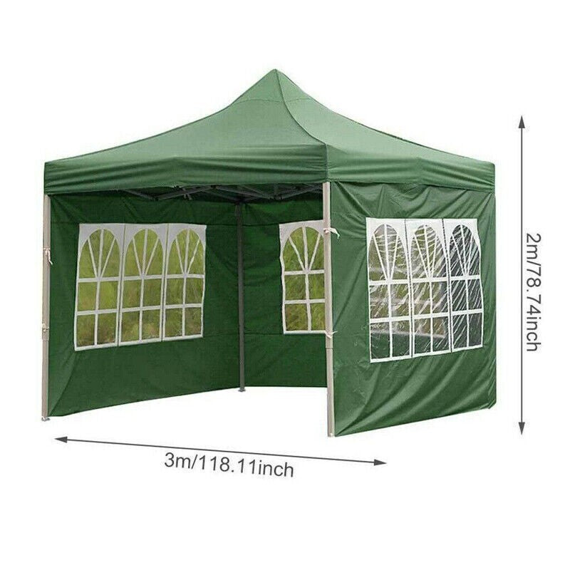 Garden 3x2m Marquee Gazebo, Waterproof Canopy Tent with Side Walls Outdoor