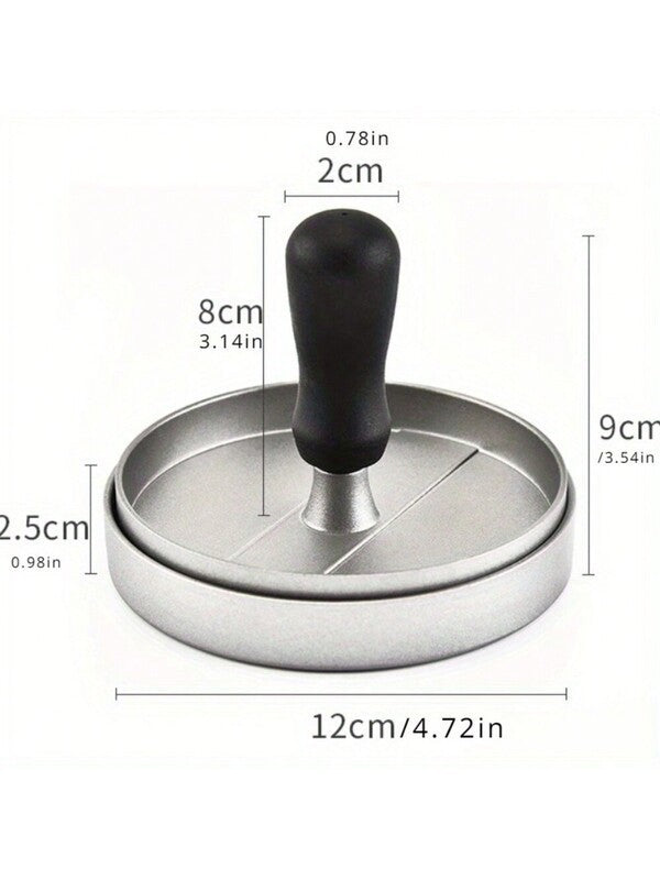 2* Burger Press Round Stainless Steel Burger Smasher Heavy Duty BBQ Patty Maker