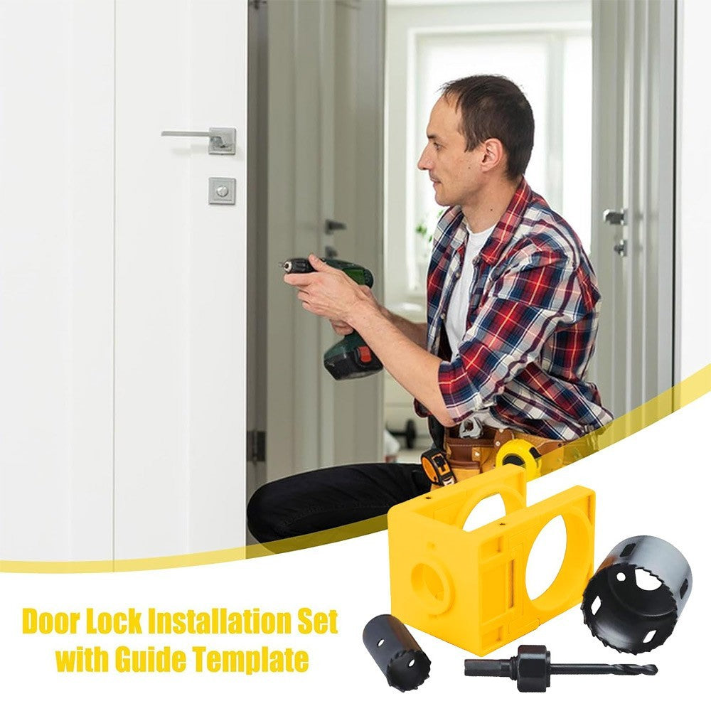 Door Lock Installation Kit  Adjustable Wooden Door Lock Fitting Tool Set
