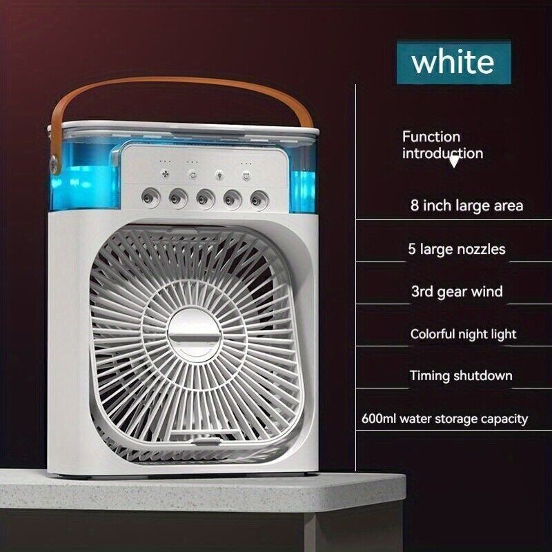 2X Portable Air Cooler Fan Black & White Evaporative AC Humidifier UK