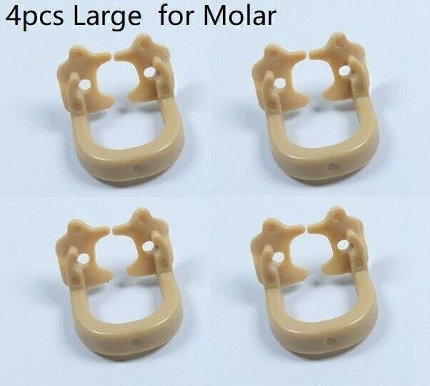 4x Dental Resin Kerr Soft Clamp Universal Rubber Dam Sheet Brown Molar Premolar